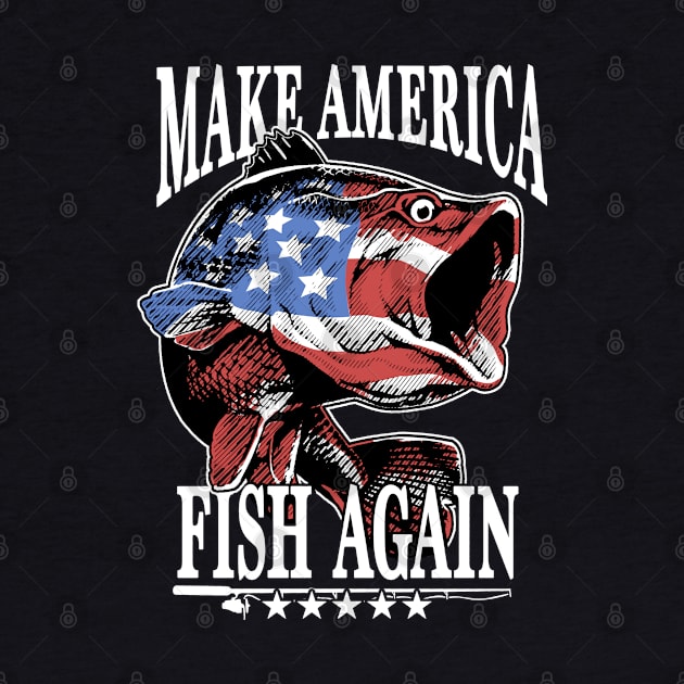 Make America Fish Again Make USA Great by EndeConcept